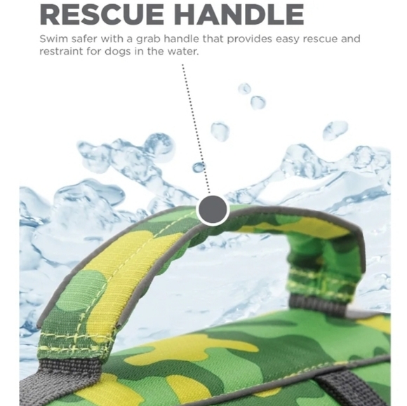 Outward Hound Granby Splash Camouflage Dog Life Jacket, Size Small - Picture 10 of 12